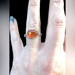 925 silver Amber Ring